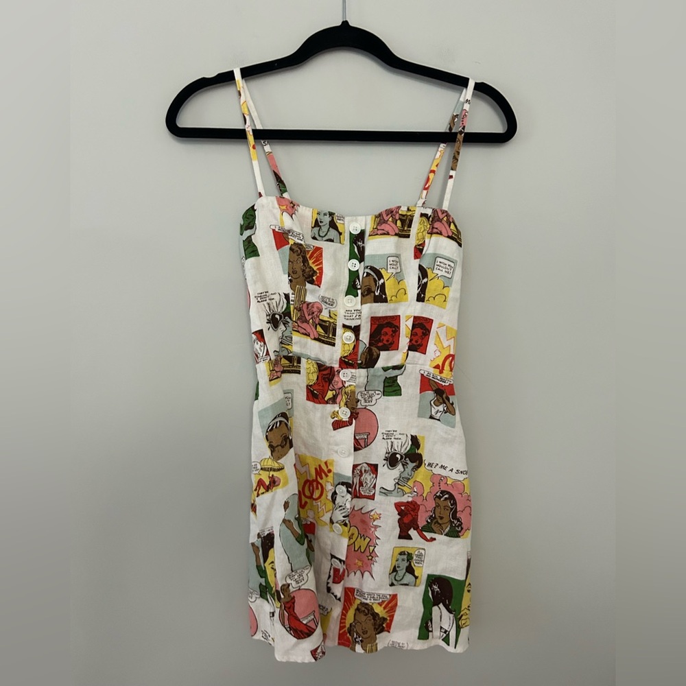 Reformation Huckleberry Pop Art Printed Mini Dress - Picture 2 of 7